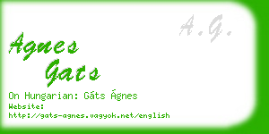 agnes gats business card